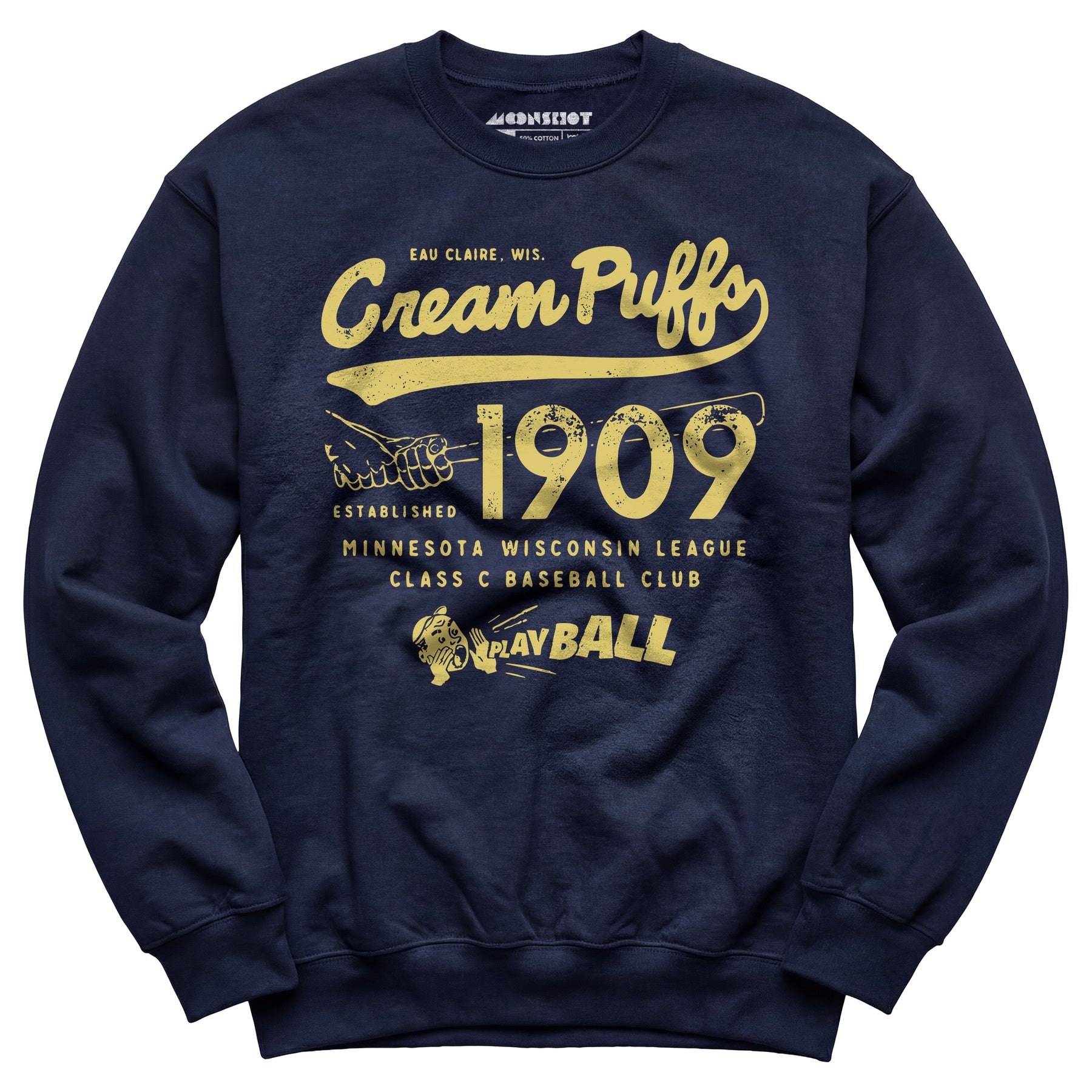 Eau Claire Cream Puffs - Wisconsin - Vintage Defunct Baseball Teams - Unisex Sweatshirt