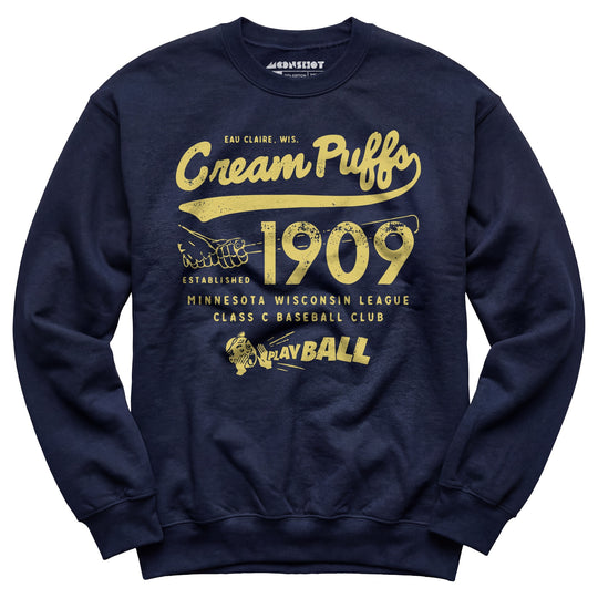 Eau Claire Cream Puffs - Wisconsin - Vintage Defunct Baseball Teams - Unisex Sweatshirt
