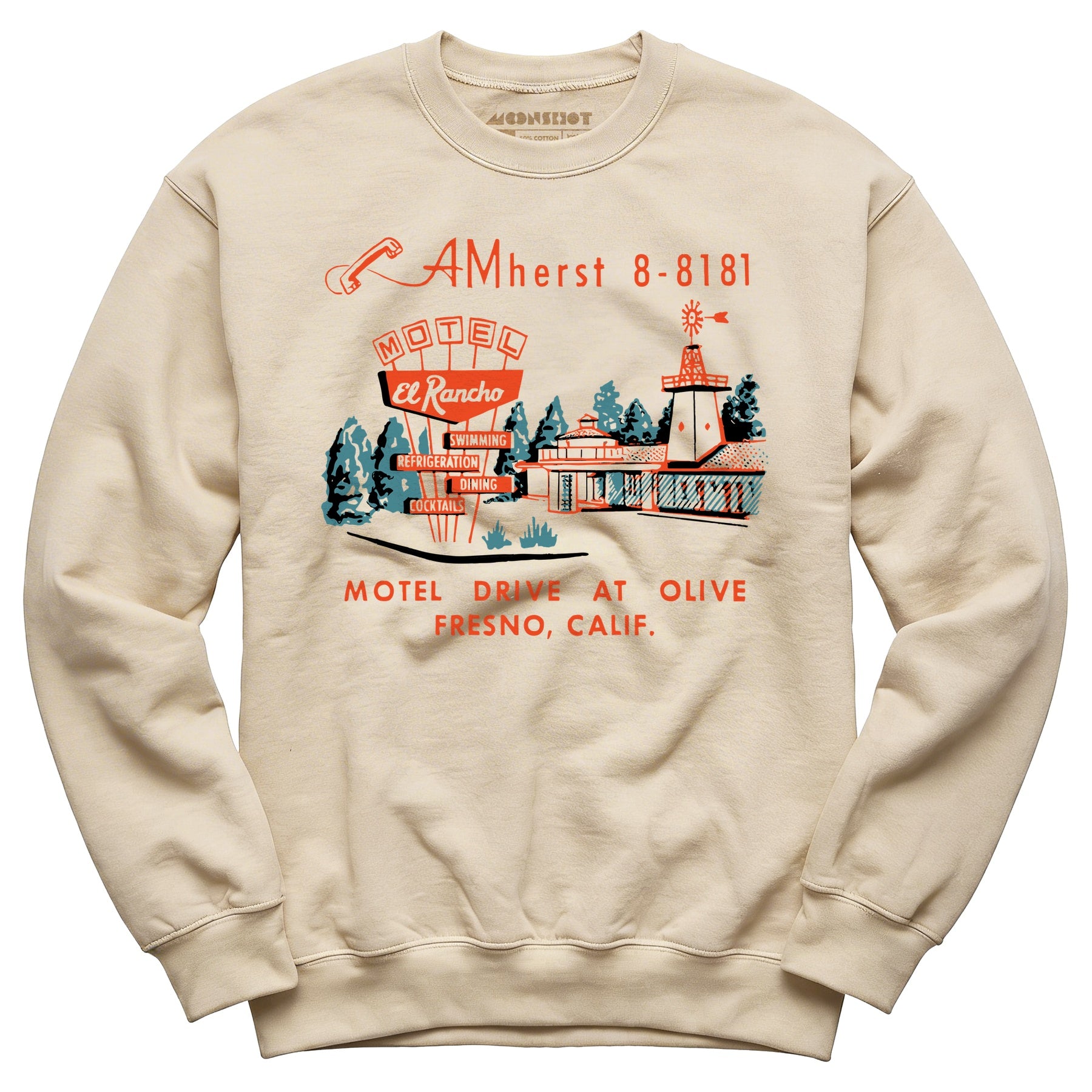 El Rancho Motel - Fresno, CA - Vintage Motel - Unisex Sweatshirt
