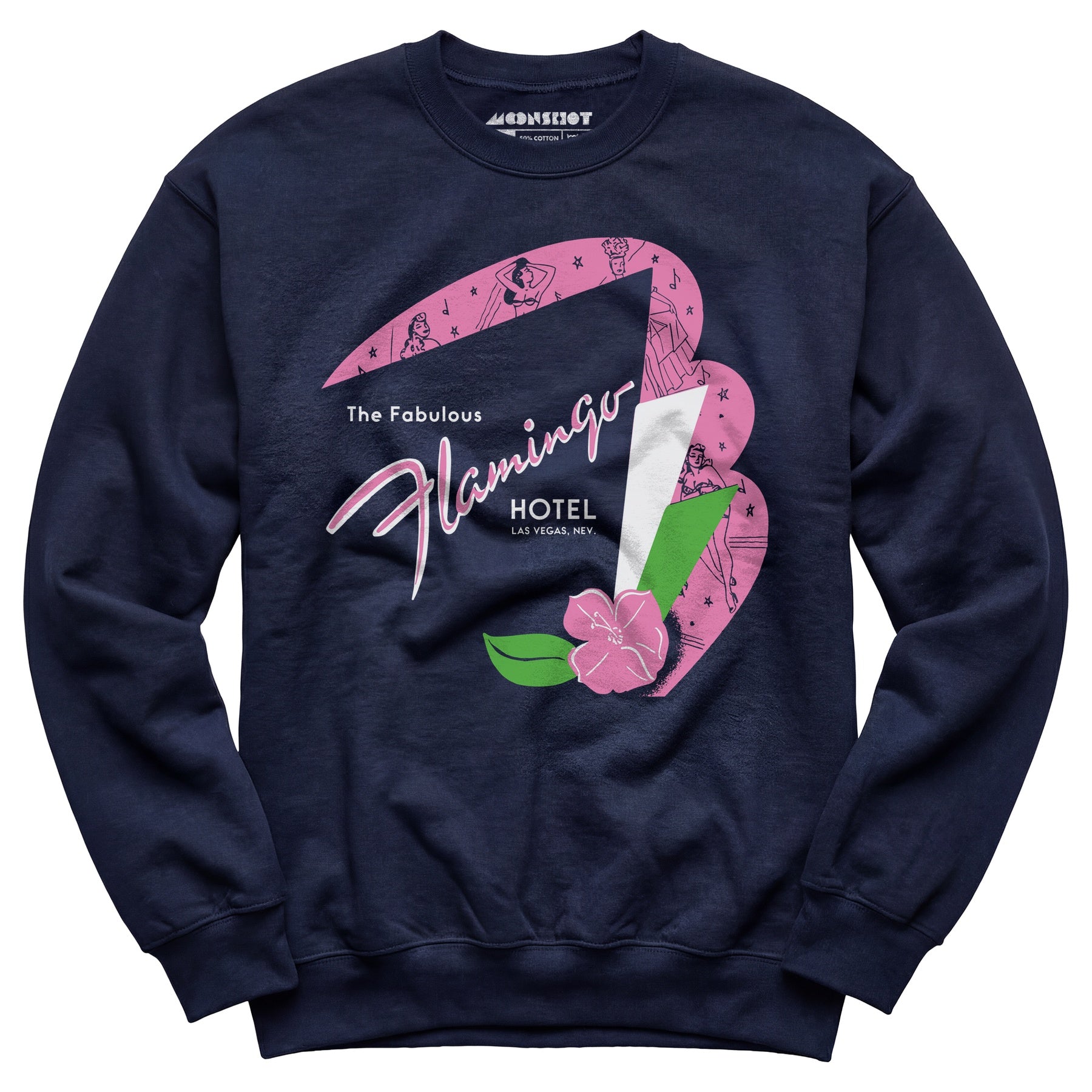 Fabulous Flamingo Hotel v2 - Vintage Las Vegas - Unisex Sweatshirt