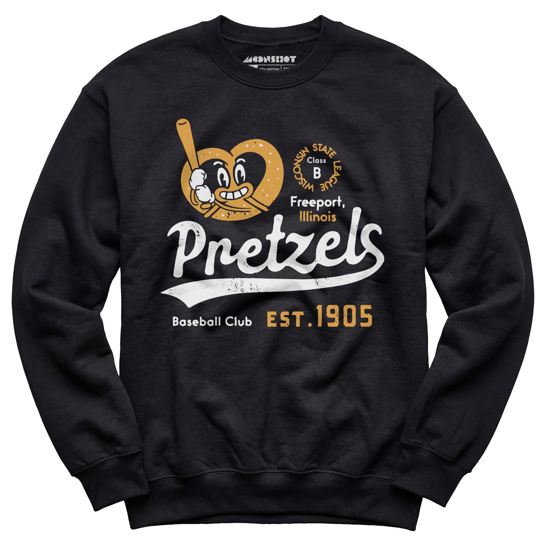 Freeport Pretzels - Illinois - Vintage Defunct Baseball Teams - Unisex Sweatshirt