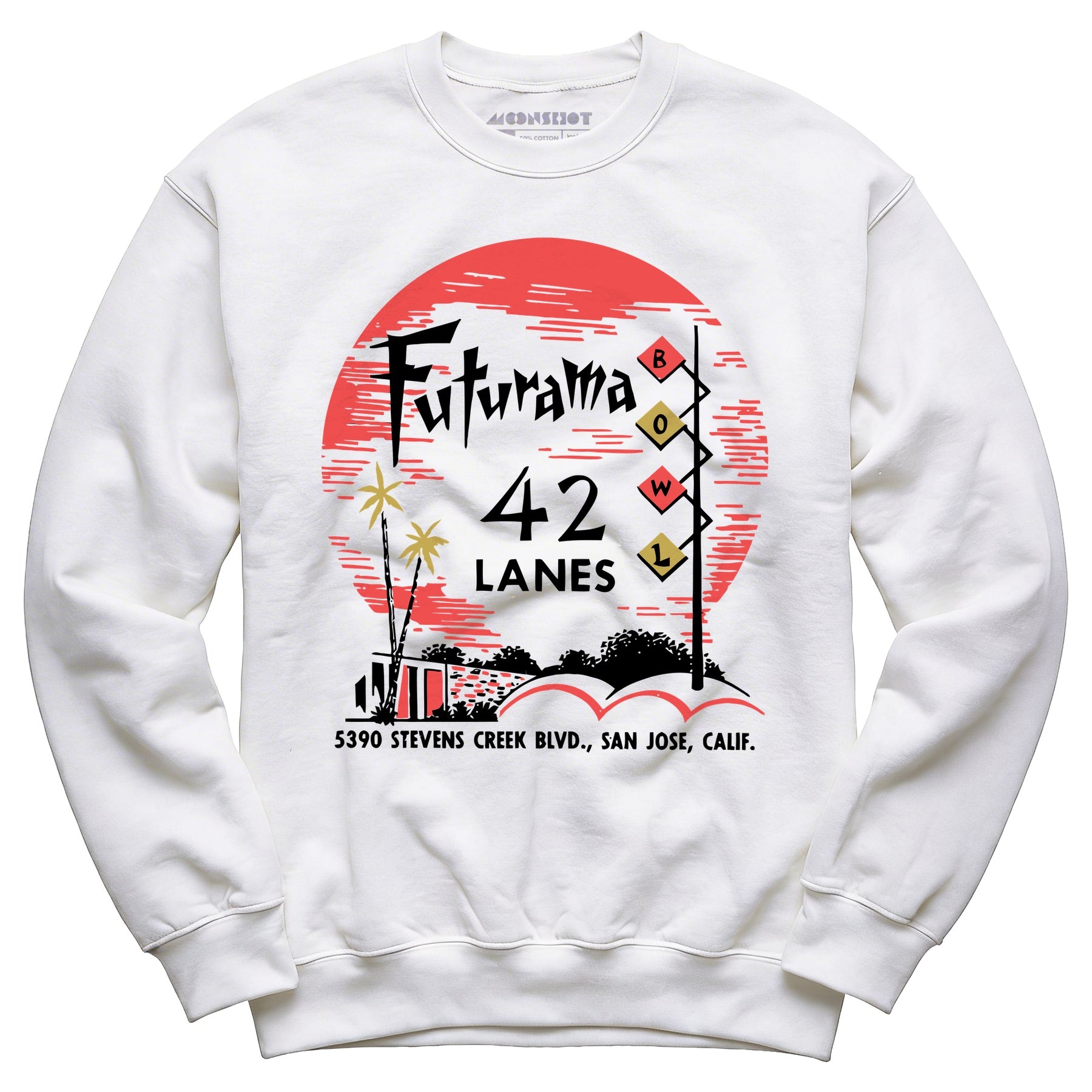 Futurama Lanes - San Jose, CA - Vintage Bowling Alley - Unisex Sweatshirt