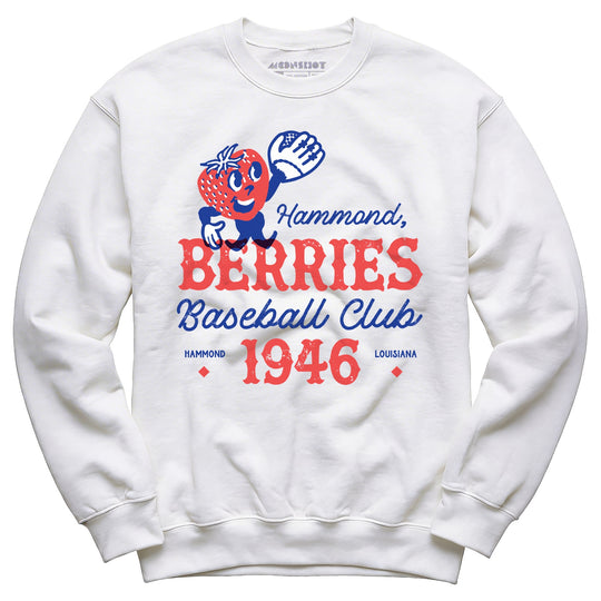 Hammond Berries - Louisiana - Vintage Defunct Baseball Teams - Unisex Sweatshirt