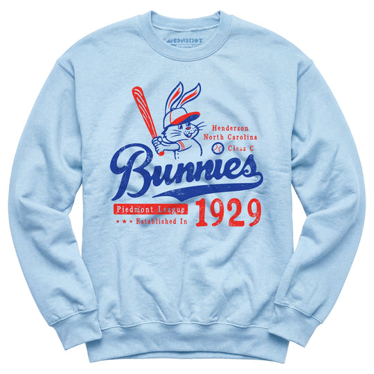 Henderson Bunnies - North Carolina - Vintage Defunct Baseball Teams - Unisex Sweatshirt