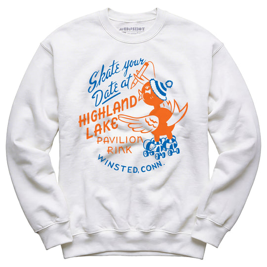 Highland Lake Pavilion Rink - Winsted, CT - Vintage Roller Rink - Unisex Sweatshirt