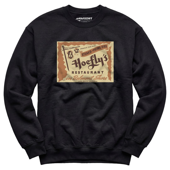 Hoefly's - Belmont Shore, CA - Vintage Restaurant - Unisex Sweatshirt