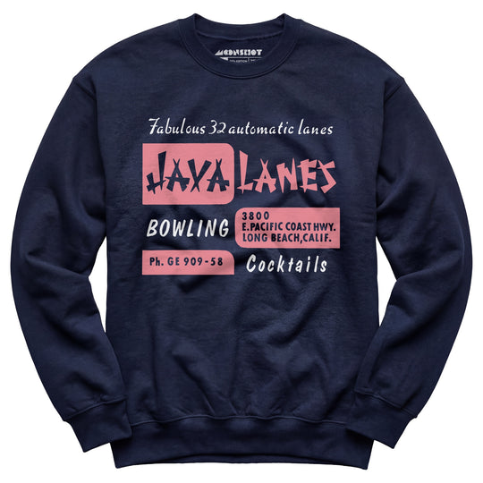 Java Lanes - Long Beach, CA - Vintage Bowling Alley - Unisex Sweatshirt