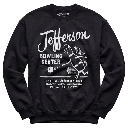 Jefferson Bowling Center - Culver City, CA - Vintage Bowling Alley - Unisex Sweatshirt