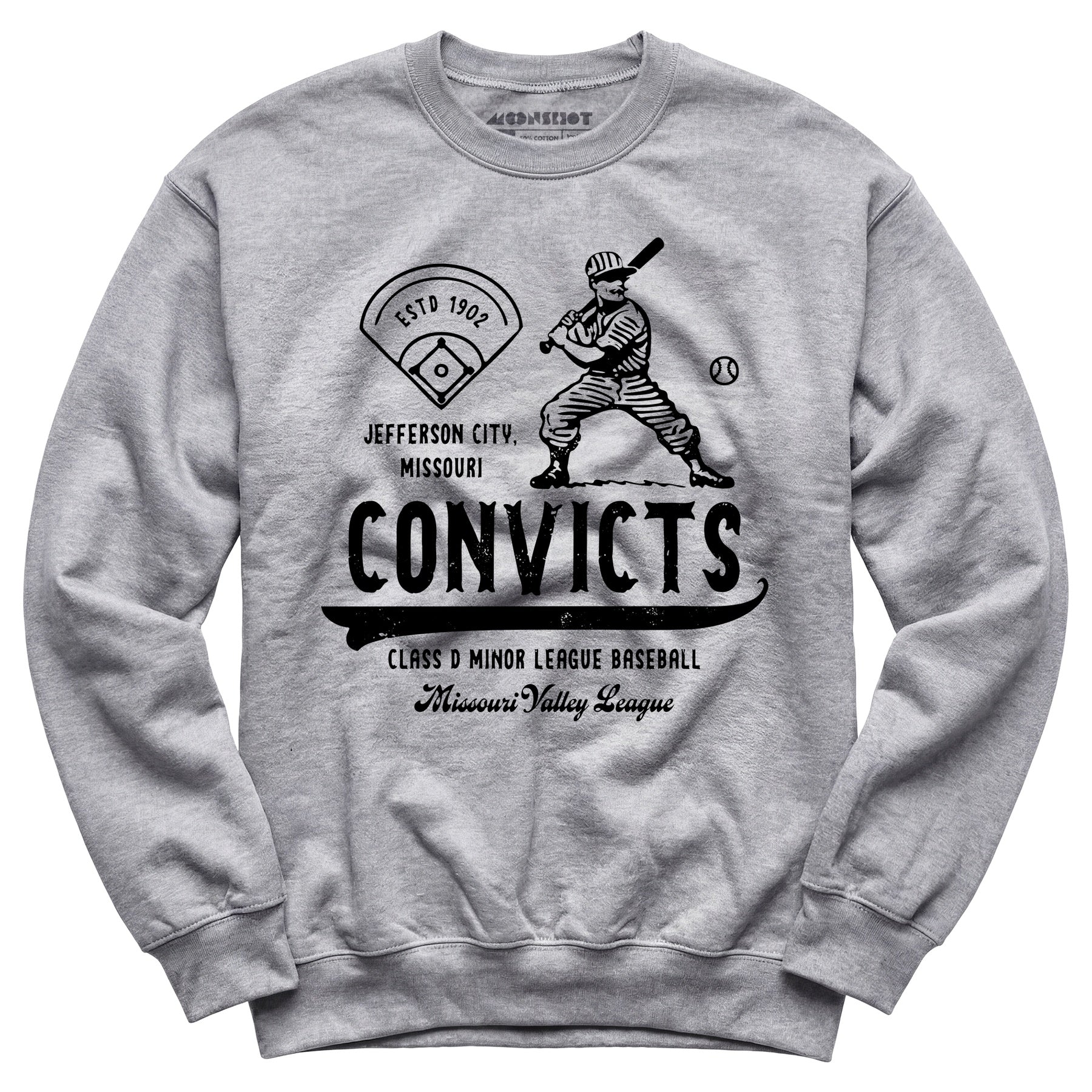 Jefferson City Convicts - Missouri - Vintage Defunct Baseball Teams - Unisex Sweatshirt