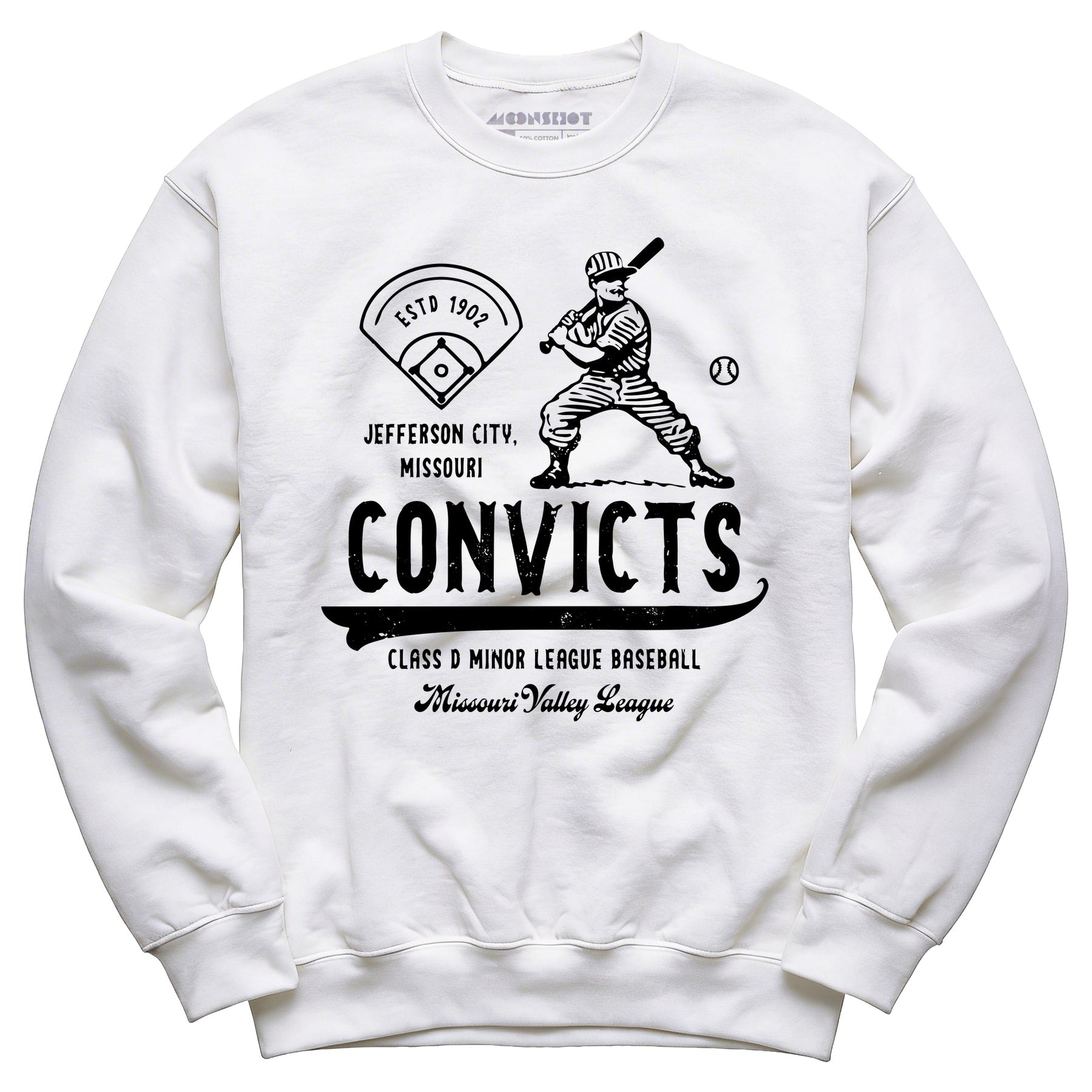 Jefferson City Convicts - Missouri - Vintage Defunct Baseball Teams - Unisex Sweatshirt
