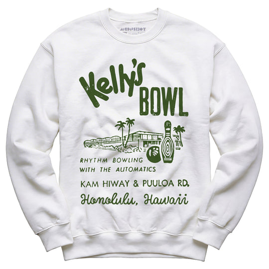 Kelly's Bowl - Honolulu, HI - Vintage Bowling Alley - Unisex Sweatshirt