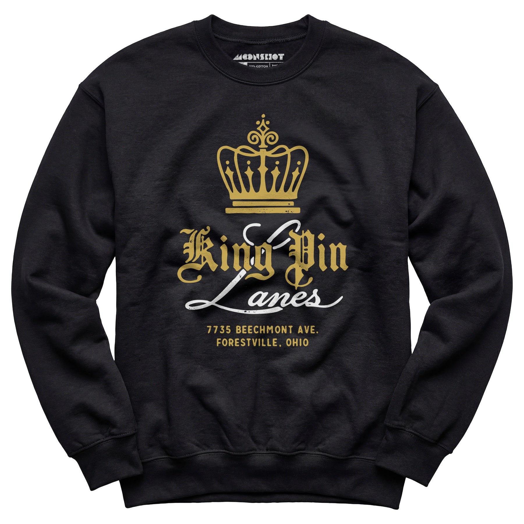 King Pin Lanes - Forestville, OH - Vintage Bowling Alley - Unisex Sweatshirt
