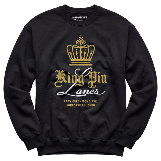 King Pin Lanes - Forestville, OH - Vintage Bowling Alley - Unisex Sweatshirt