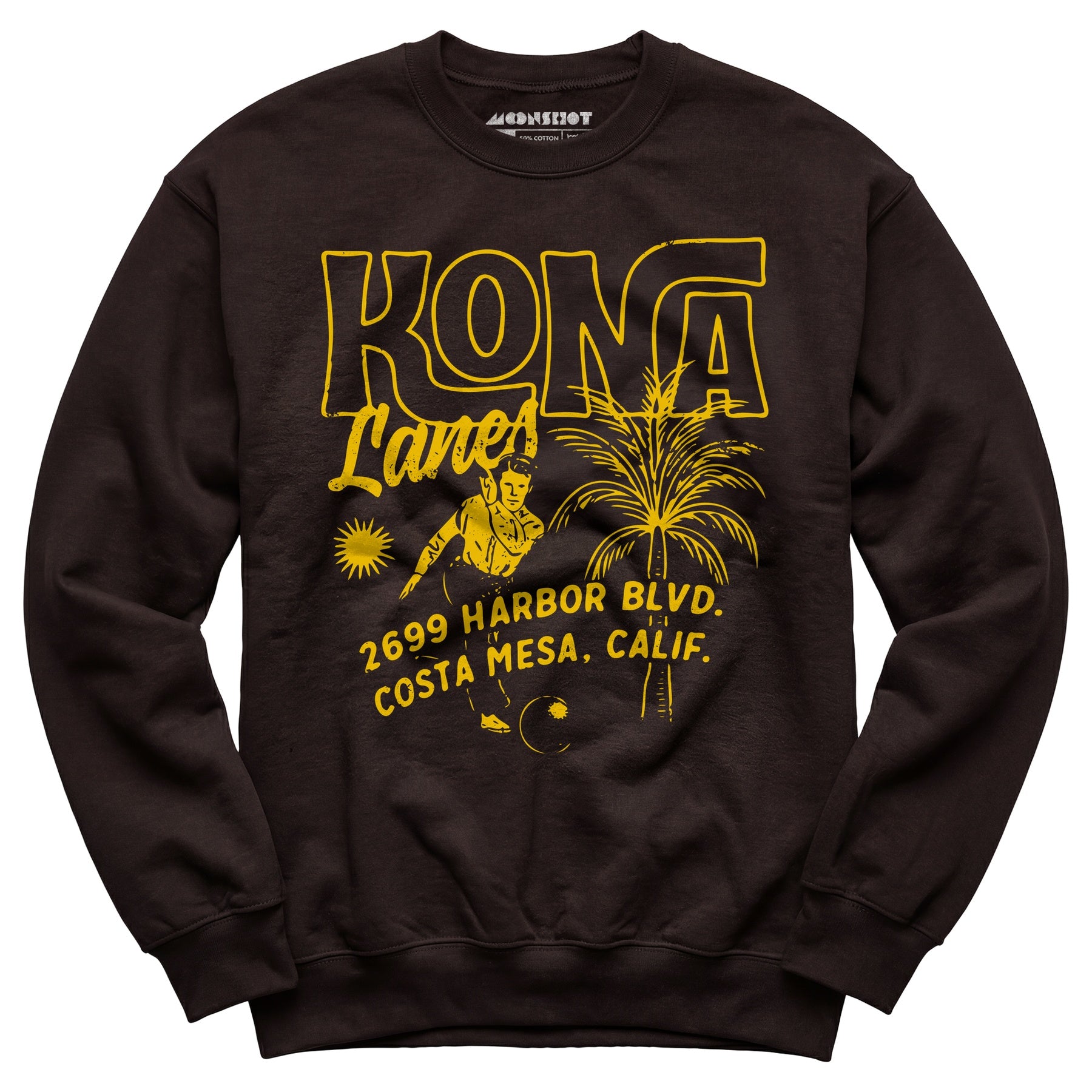 Kona Lanes v3 - Costa Mesa, CA - Vintage Bowling Alley - Unisex Sweatshirt