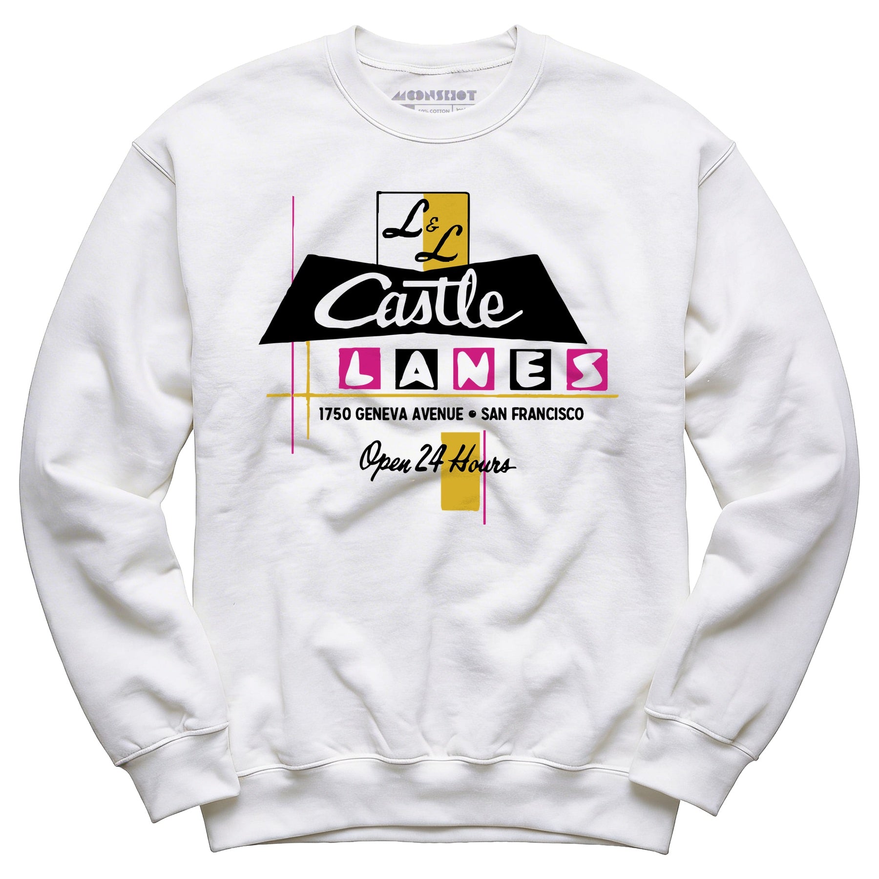 L & L Castle Lanes - San Francisco, CA - Vintage Bowling Alley - Unisex Sweatshirt