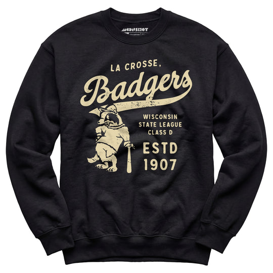 La Crosse Badgers - Wisconsin - Vintage Defunct Baseball Teams - Unisex Sweatshirt