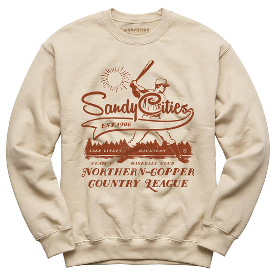 Lake Linden Sandy Cities - Michigan - Vintage Defunct Baseball Teams - Unisex Sweatshirt