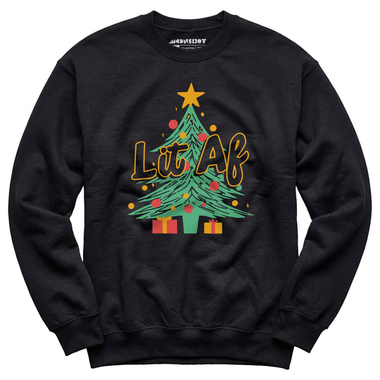 Lit AF Christmas Tree - Unisex Sweatshirt