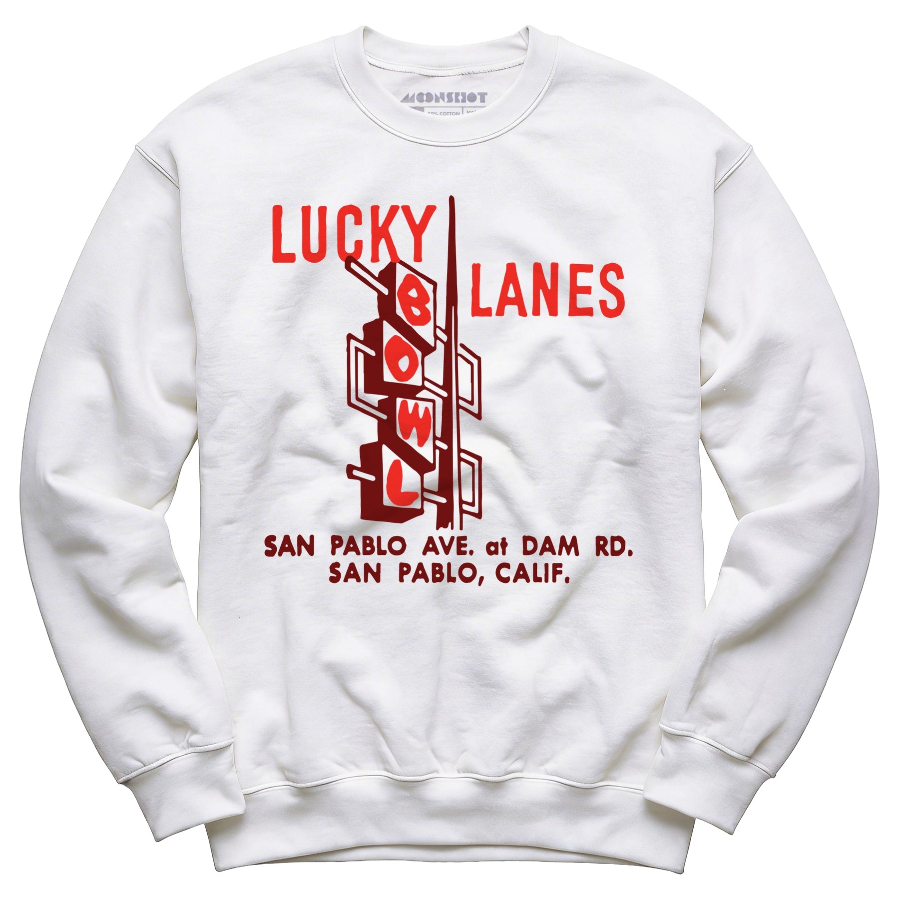 Lucky Lanes - San Pablo, CA - Vintage Bowling Alley - Unisex Sweatshirt