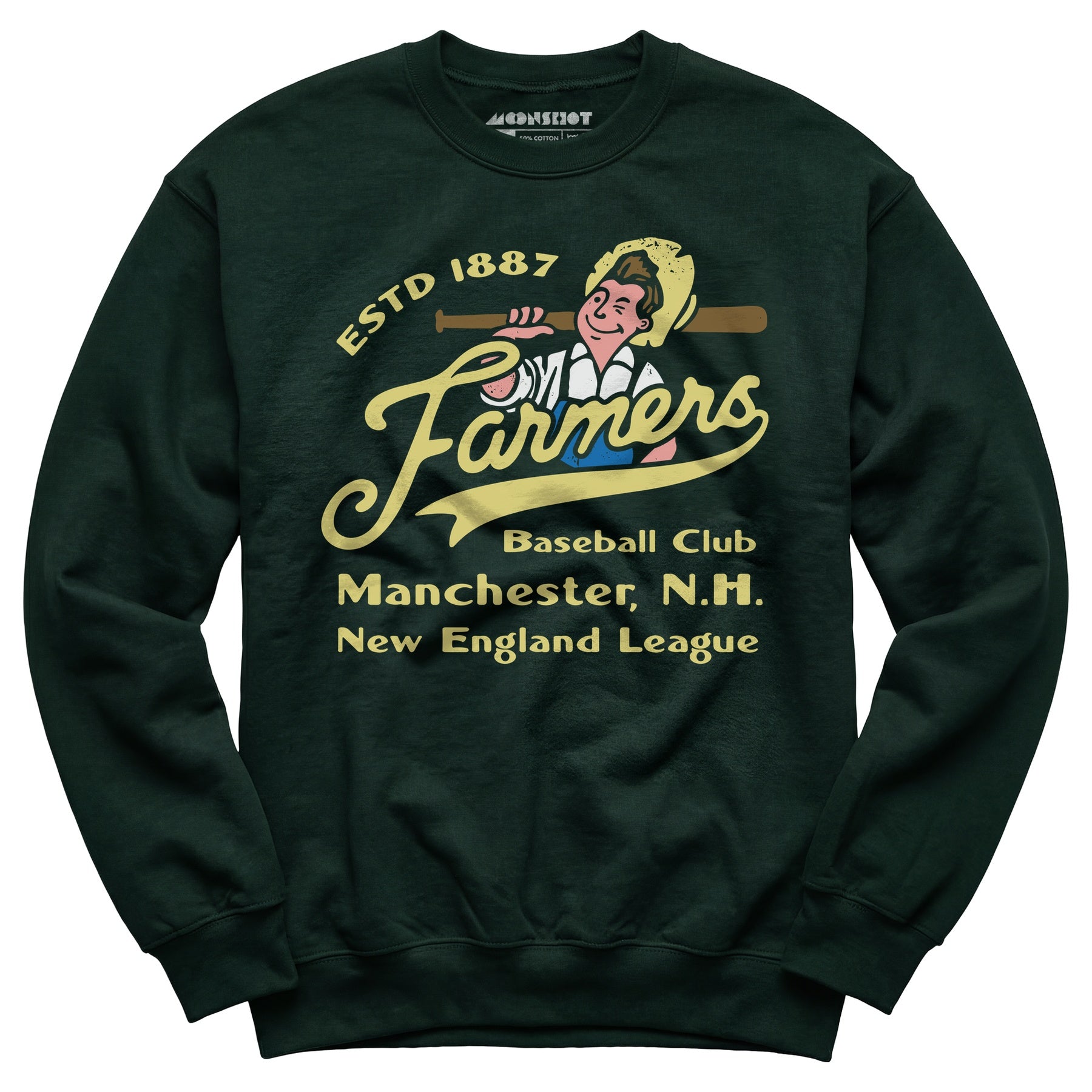 Manchester Farmers - New Hampshire - Vintage Defunct Baseball Teams - Unisex Sweatshirt