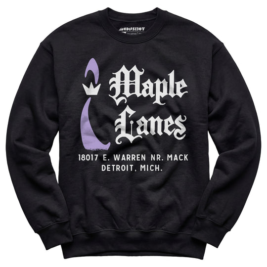Maple Lanes - Detroit, MI - Vintage Bowling Alley - Unisex Sweatshirt