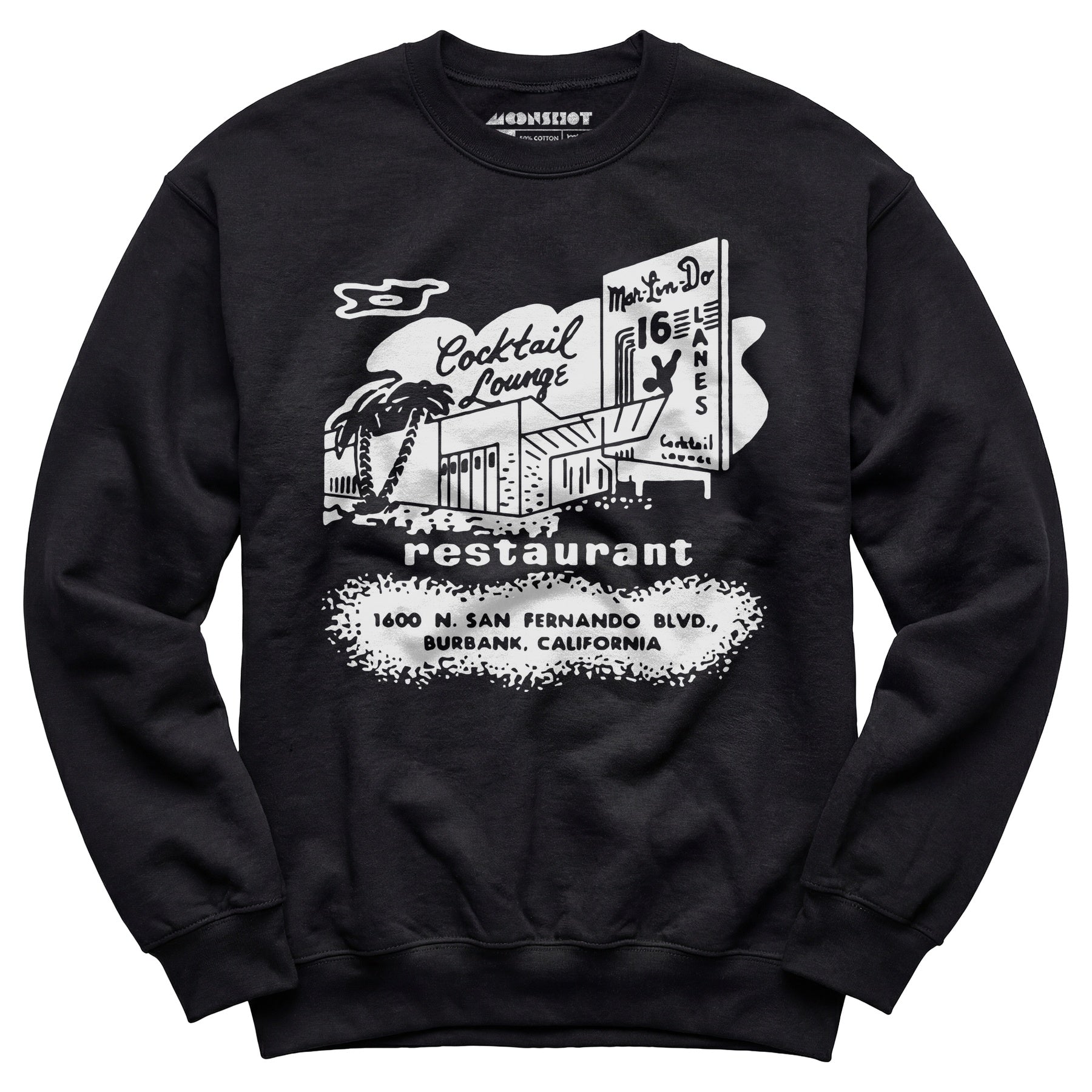 Mar-Lin-Do Lanes - Burbank, CA - Vintage Bowling Alley - Unisex Sweatshirt