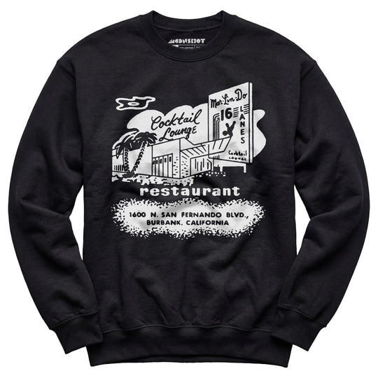 Mar-Lin-Do Lanes - Burbank, CA - Vintage Bowling Alley - Unisex Sweatshirt