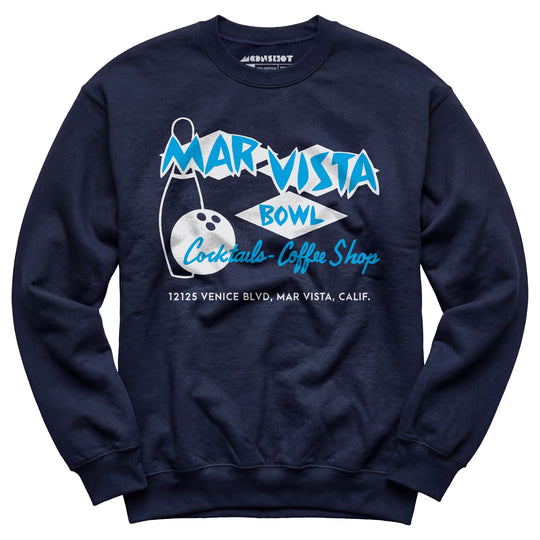Mar Vista Bowl - Los Angeles, CA - Vintage Bowling Alley - Unisex Sweatshirt