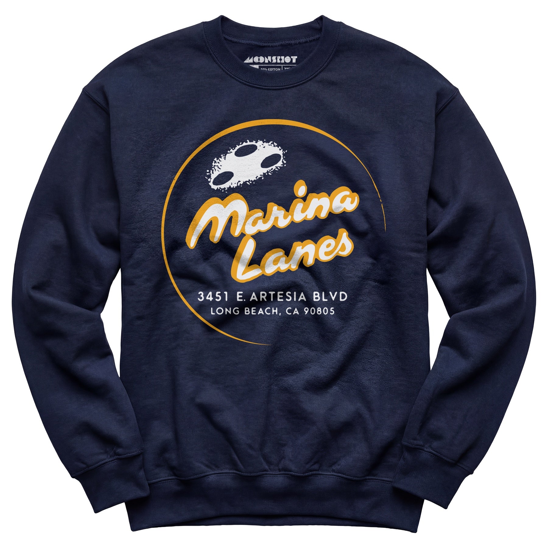 Marina Lanes - Long Beach, CA - Vintage Bowling Alley - Unisex Sweatshirt