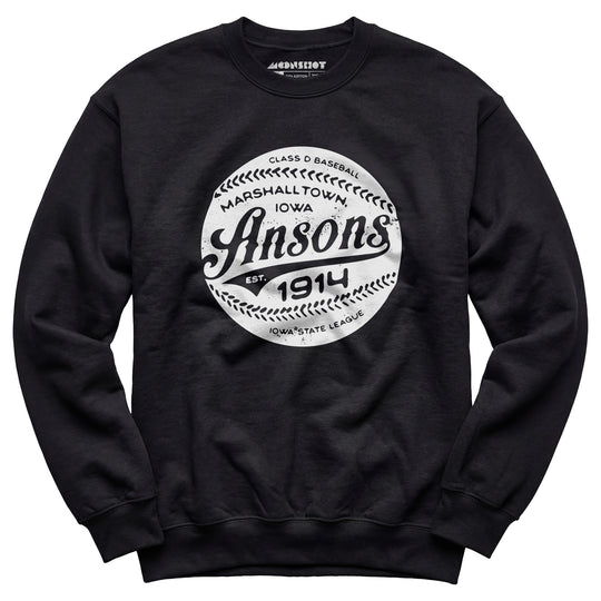 Marshalltown Ansons - Iowa - Vintage Defunct Baseball Teams - Unisex Sweatshirt