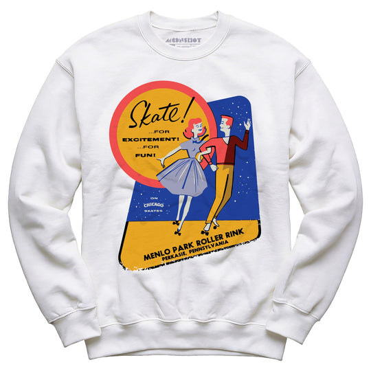Menlo Park Roller Rink - Perkasie, PA - Vintage Roller Rink - Unisex Sweatshirt
