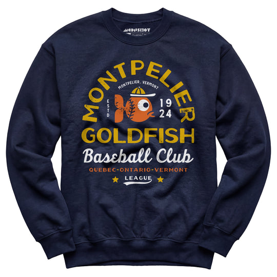 Montpelier Goldfish - Vermont - Vintage Defunct Baseball Teams - Unisex Sweatshirt