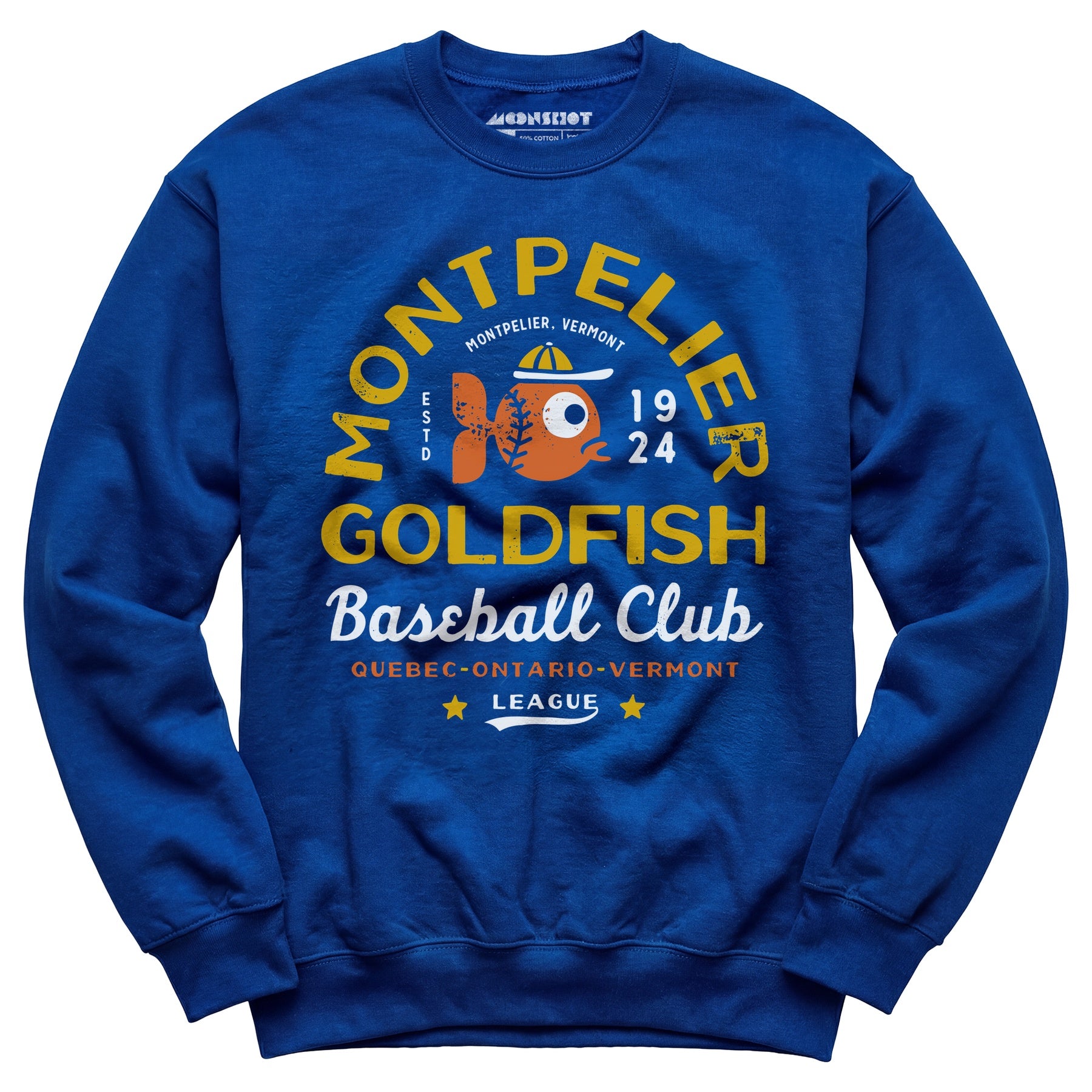 Montpelier Goldfish - Vermont - Vintage Defunct Baseball Teams - Unisex Sweatshirt