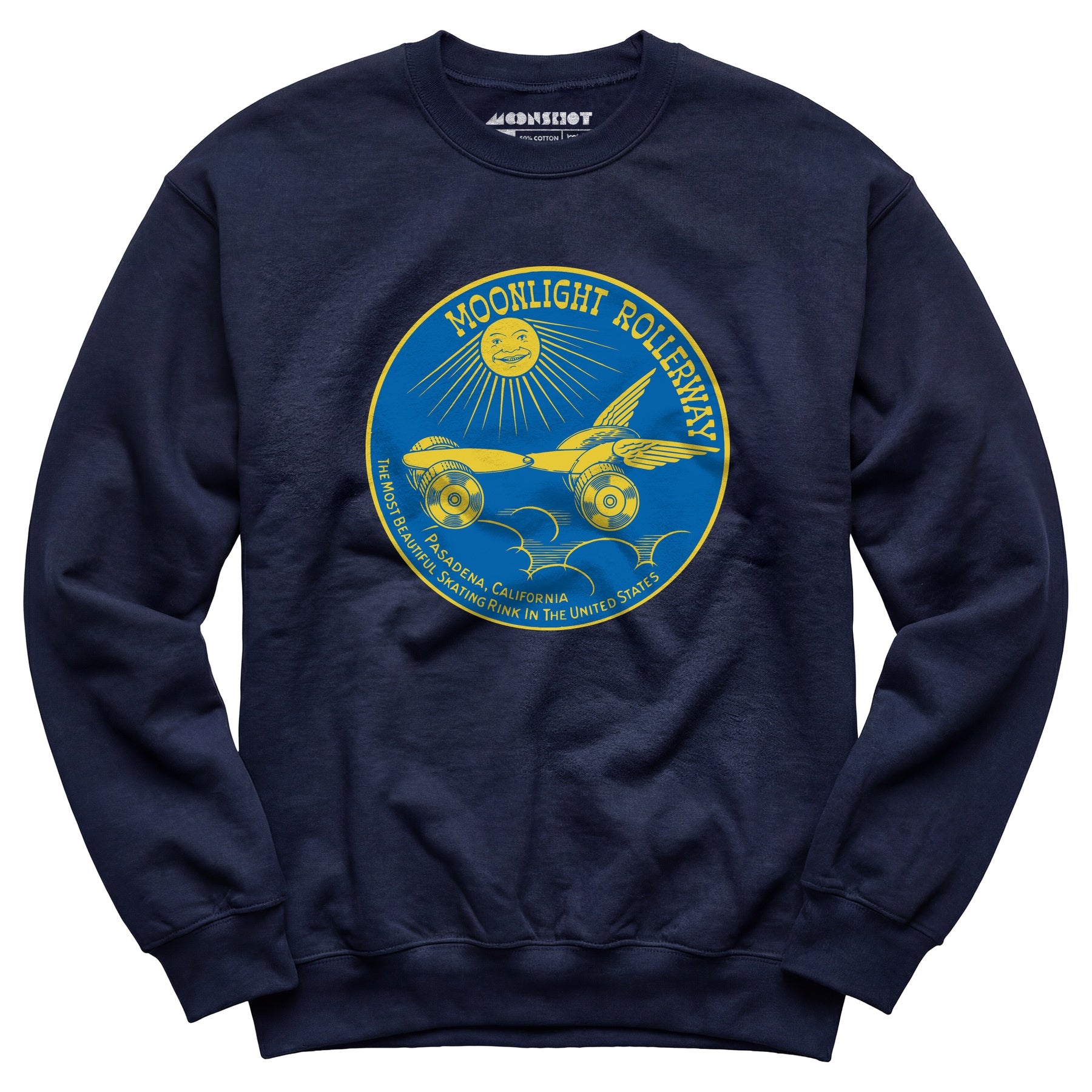 Moonlight Rollerway - Pasadena, CA - Vintage Roller Rink - Unisex Sweatshirt
