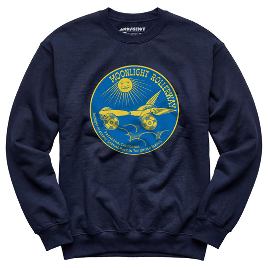 Moonlight Rollerway - Pasadena, CA - Vintage Roller Rink - Unisex Sweatshirt