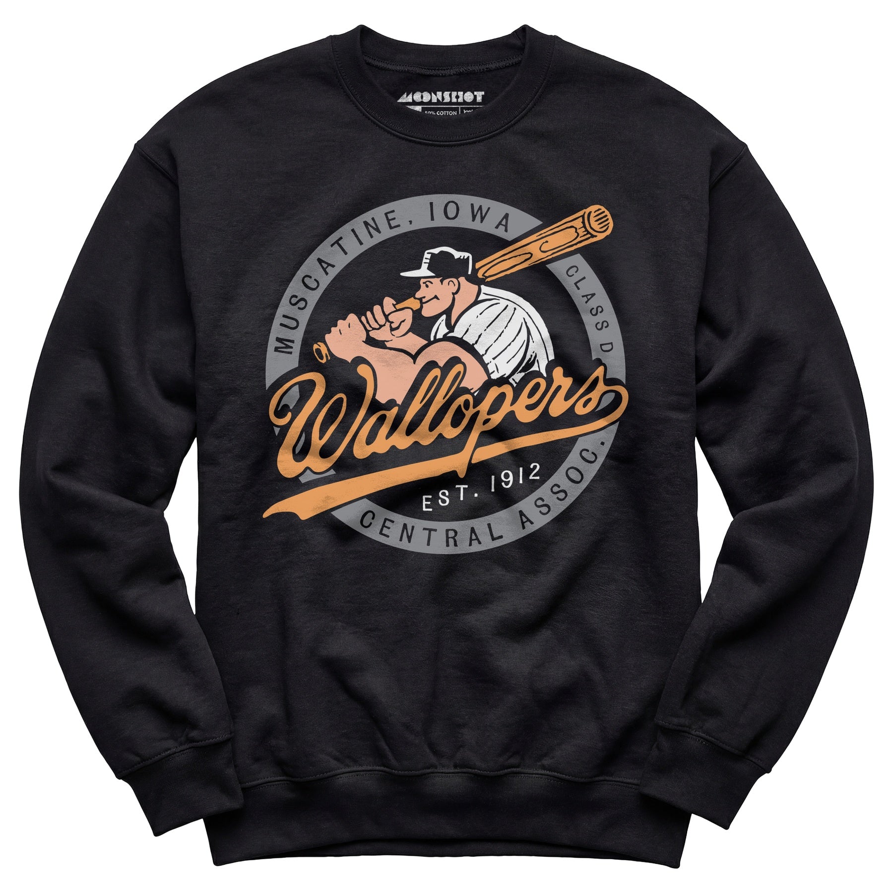 Muscatine Wallopers - Iowa  - Vintage Defunct Baseball Teams - Unisex Sweatshirt