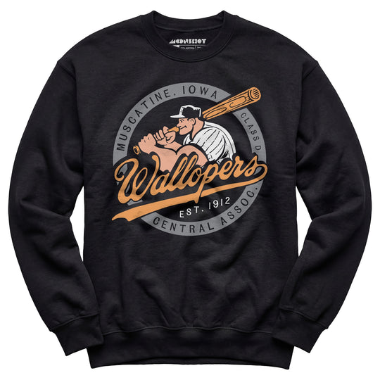 Muscatine Wallopers - Iowa  - Vintage Defunct Baseball Teams - Unisex Sweatshirt