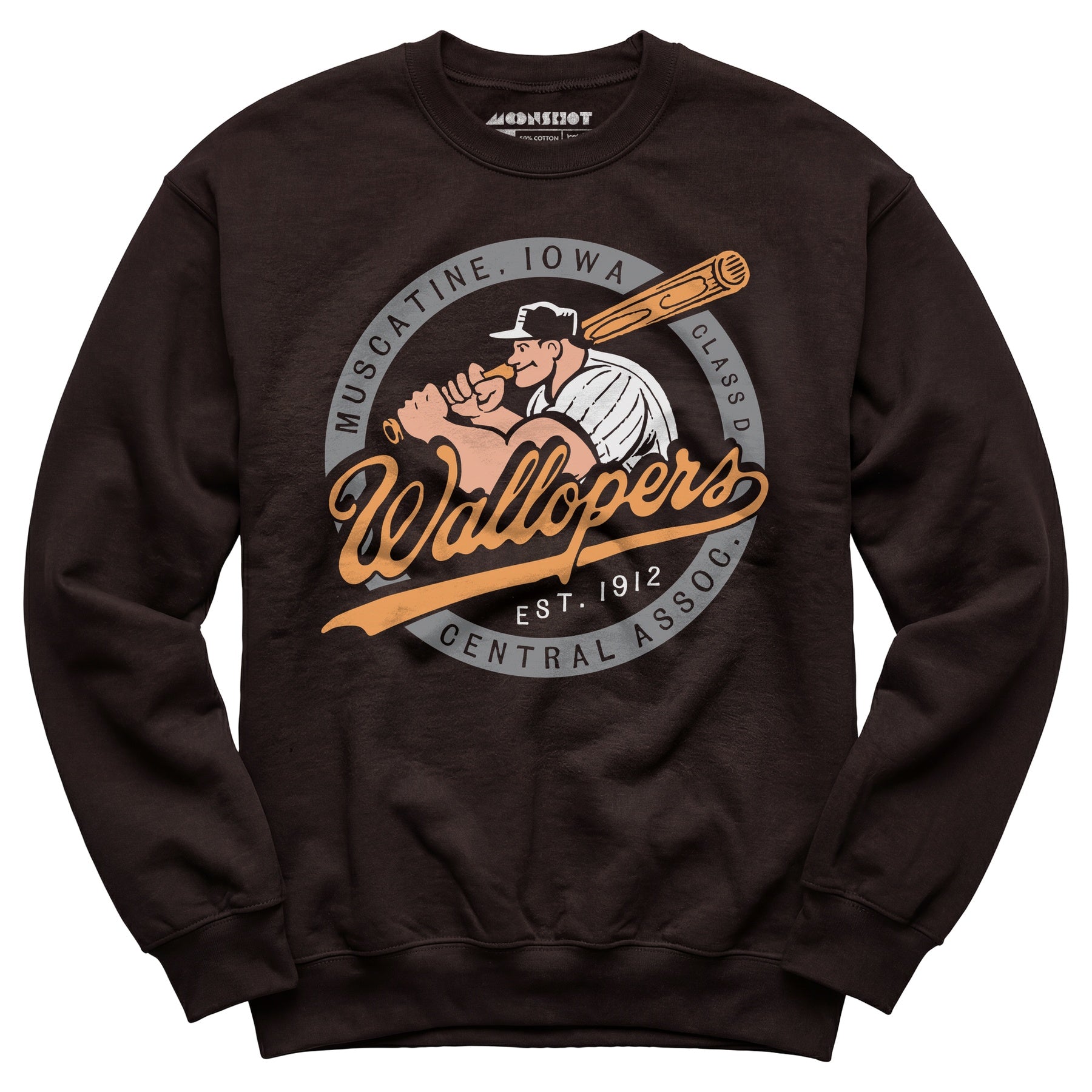 Muscatine Wallopers - Iowa  - Vintage Defunct Baseball Teams - Unisex Sweatshirt