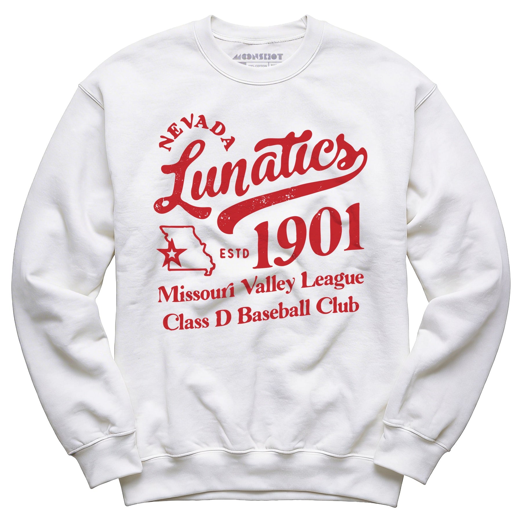 Nevada Lunatics - Missouri - Vintage Defunct Baseball Teams - Unisex Sweatshirt