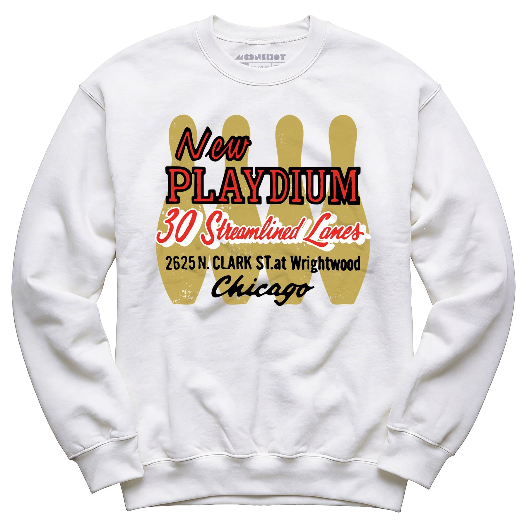 New Playdium - Chicago, IL - Vintage Bowling Alley - Unisex Sweatshirt