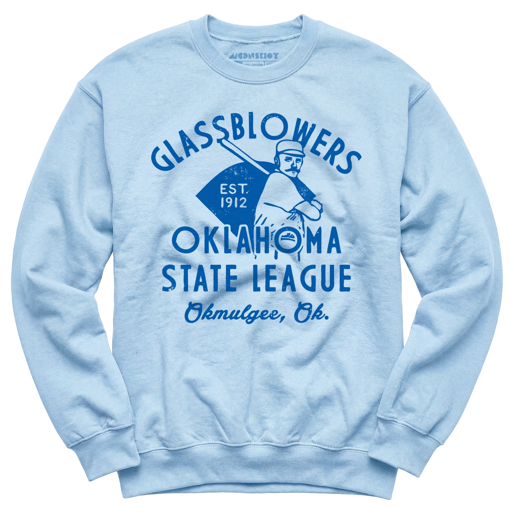 Okmulgee Glassblowers - Oklahoma - Vintage Defunct Baseball Teams - Unisex Sweatshirt