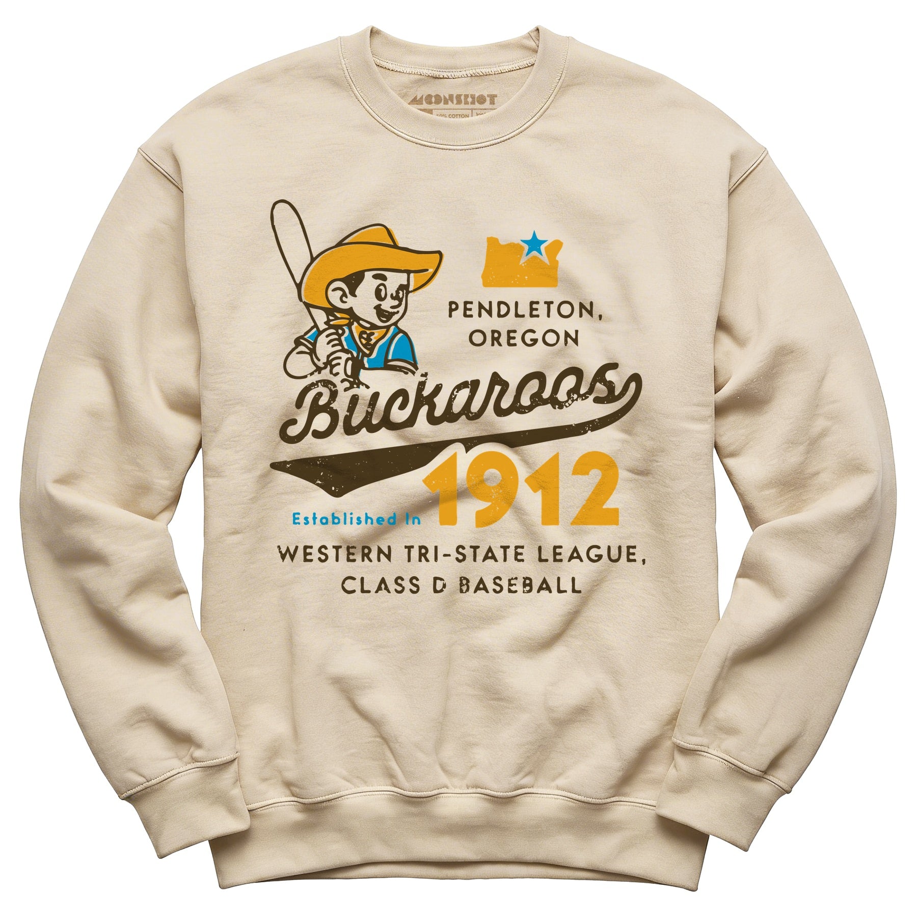 Pendleton Buckaroos - Oregon - Vintage Defunct Baseball Teams - Unisex Sweatshirt