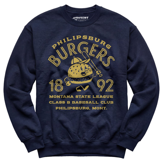 Philipsburg Burgers - Montana - Vintage Defunct Baseball Teams - Unisex Sweatshirt