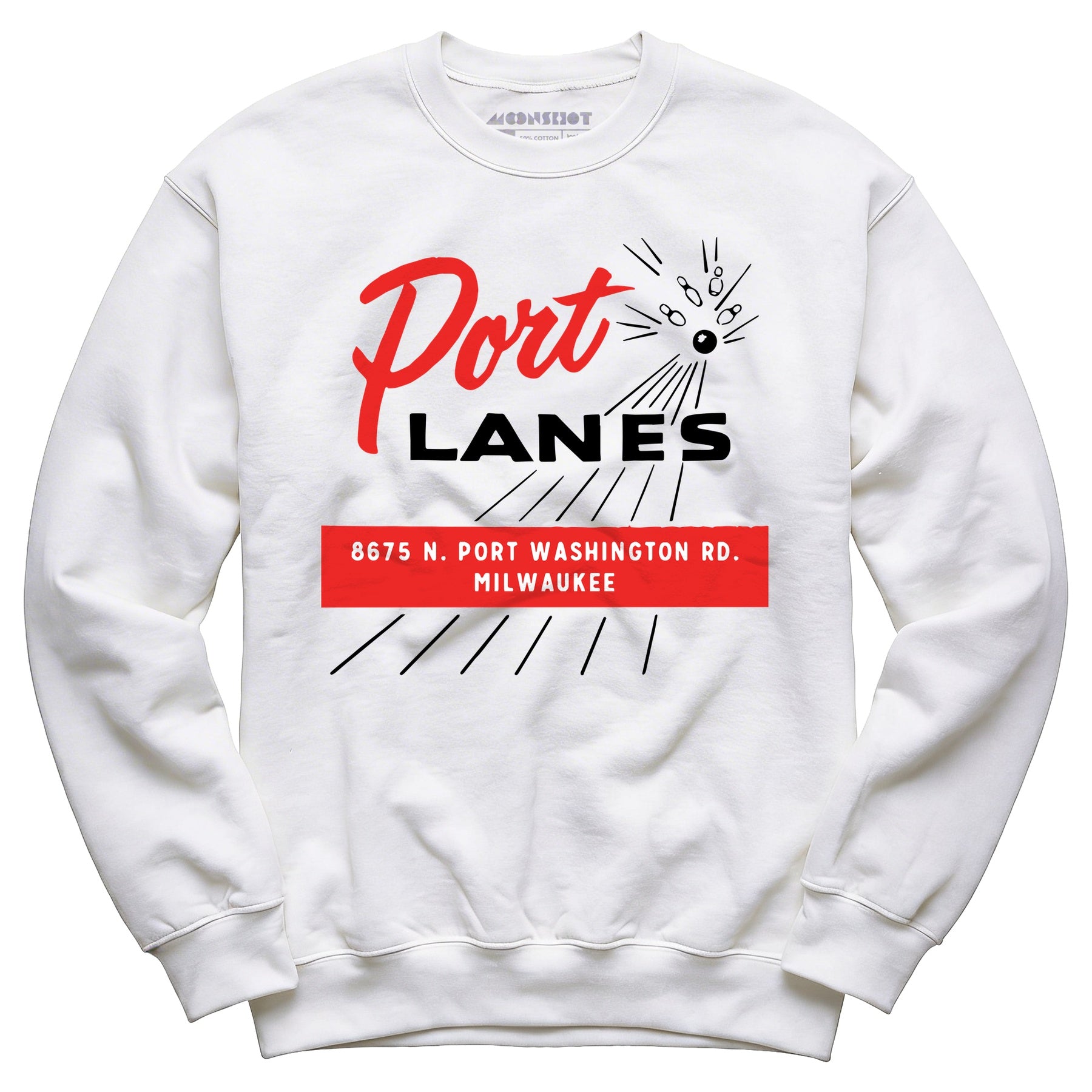 Port Lanes - Milwaukee, WI - Vintage Bowling Alley - Unisex Sweatshirt