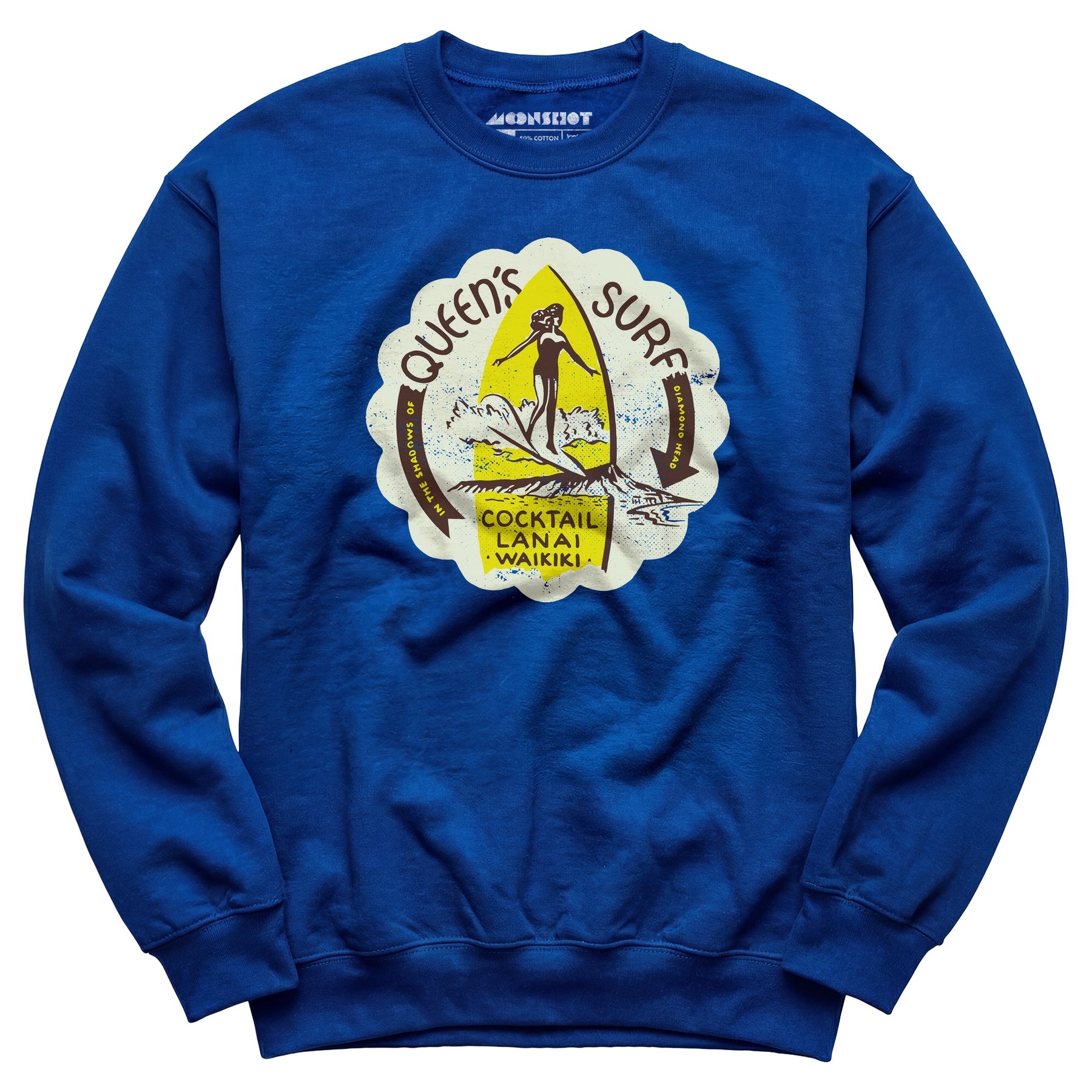 Queen's Surf - Waikiki, HI - Vintage Tiki Bar - Unisex Sweatshirt