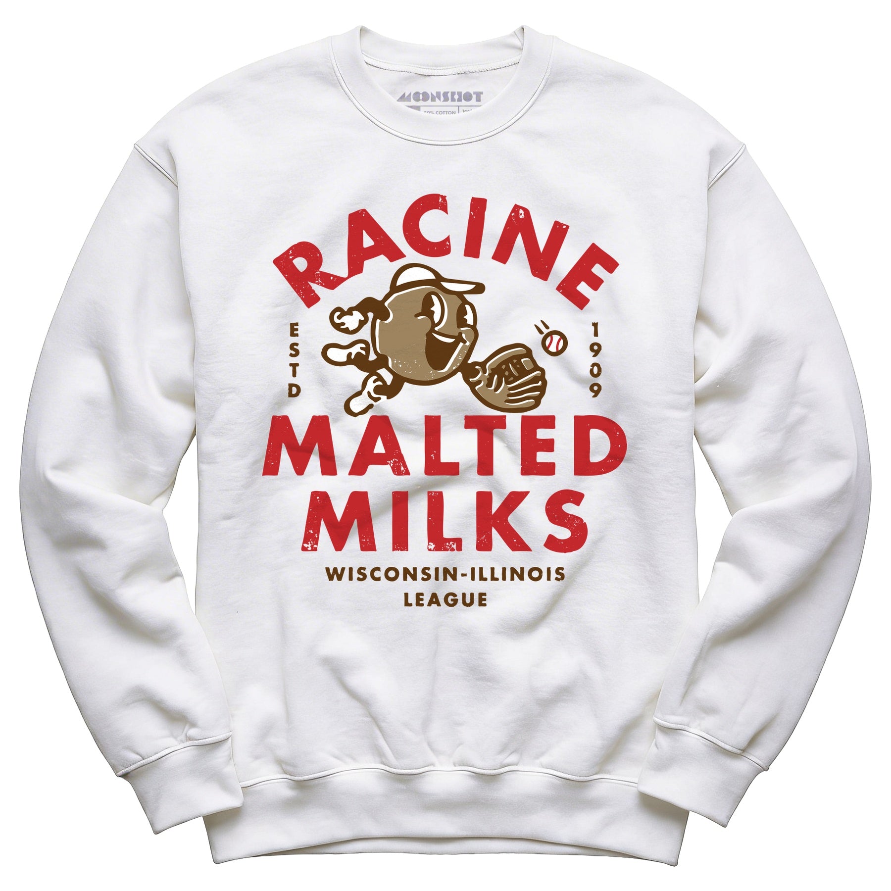 Racine Malted Milks- Wisconsin - Vintage Defunct Baseball Teams - Unisex Sweatshirt