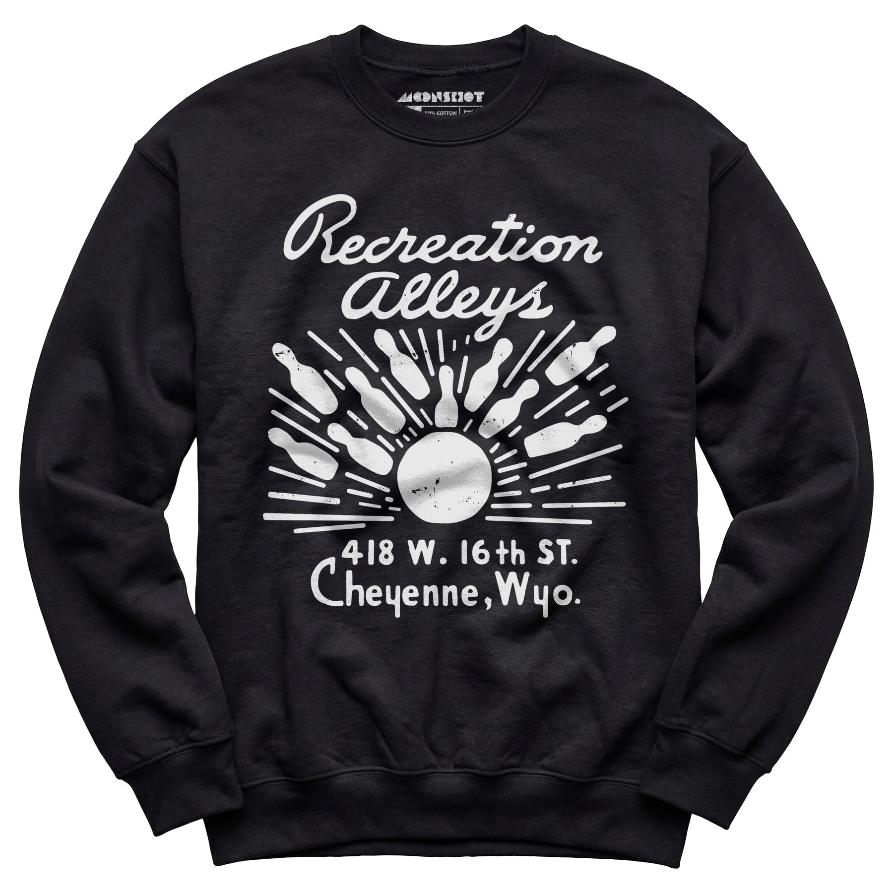 Recreation Alleys - Cheyenne, WY - Vintage Bowling Alley - Unisex Sweatshirt