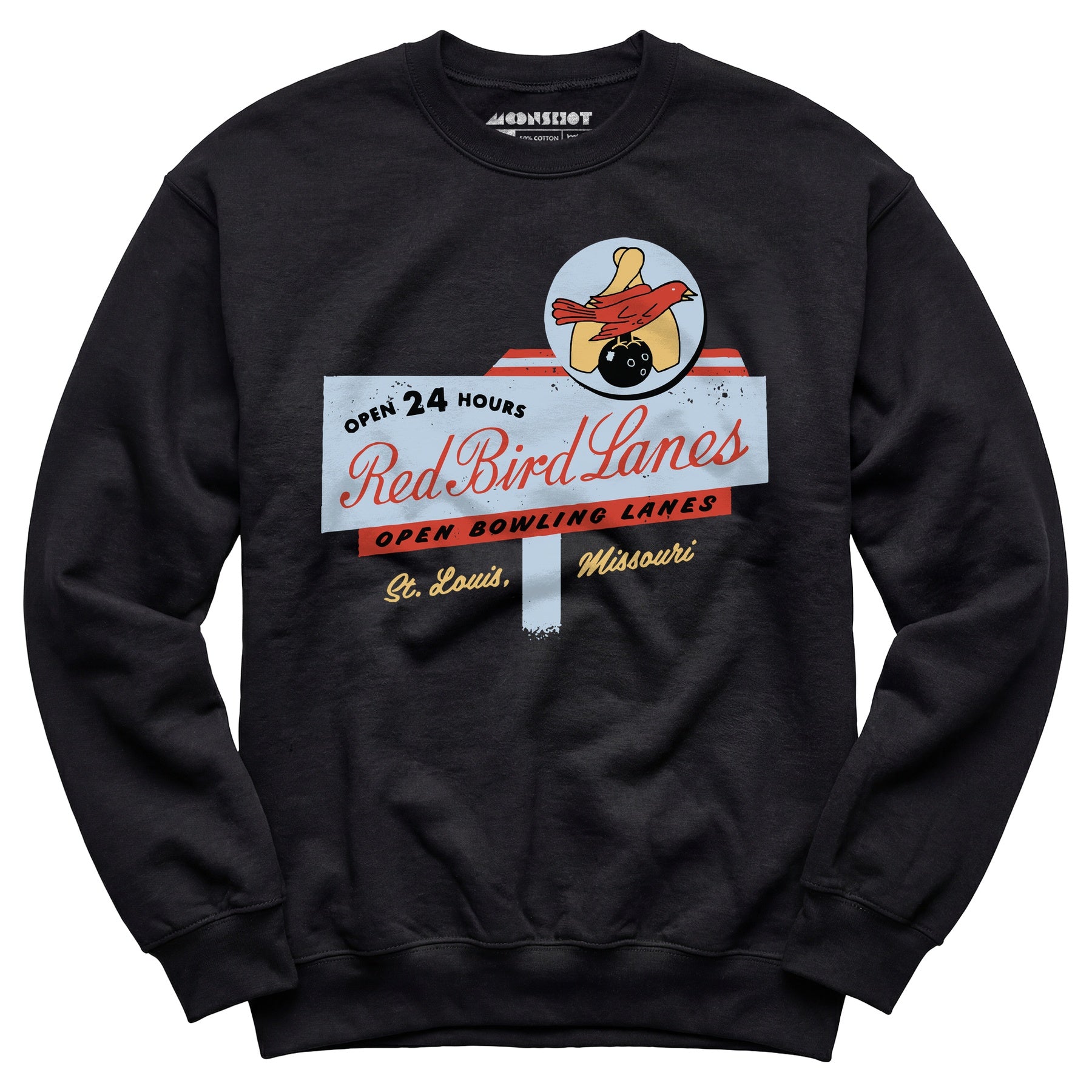 Red Bird Lanes v2 - St. Louis, MO - Vintage Bowling Alley - Unisex Sweatshirt