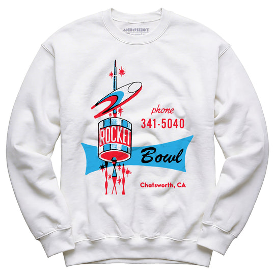 Rocket Bowl - Chatsworth, CA - Vintage Bowling Alley - Unisex Sweatshirt