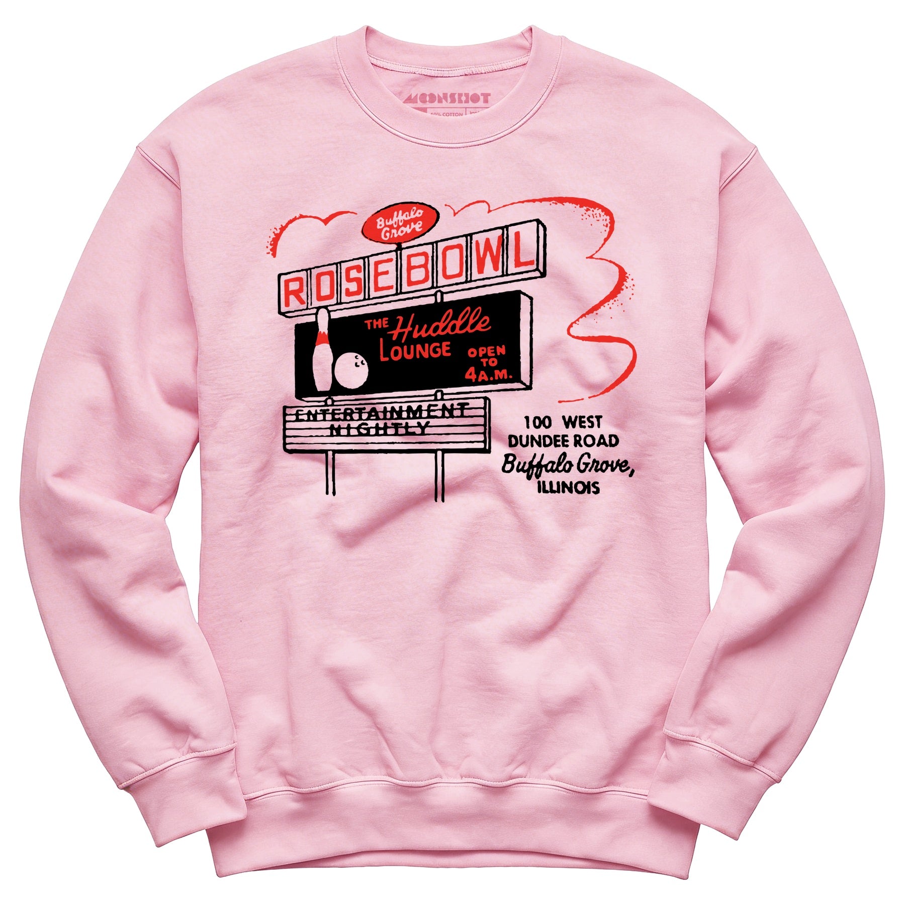 Rose Bowl - Buffalo Grove, IL - Vintage Bowling Alley - Unisex Sweatshirt